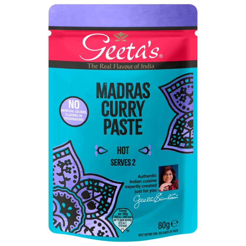 Geeta's Madras Curry Paste hot 80g